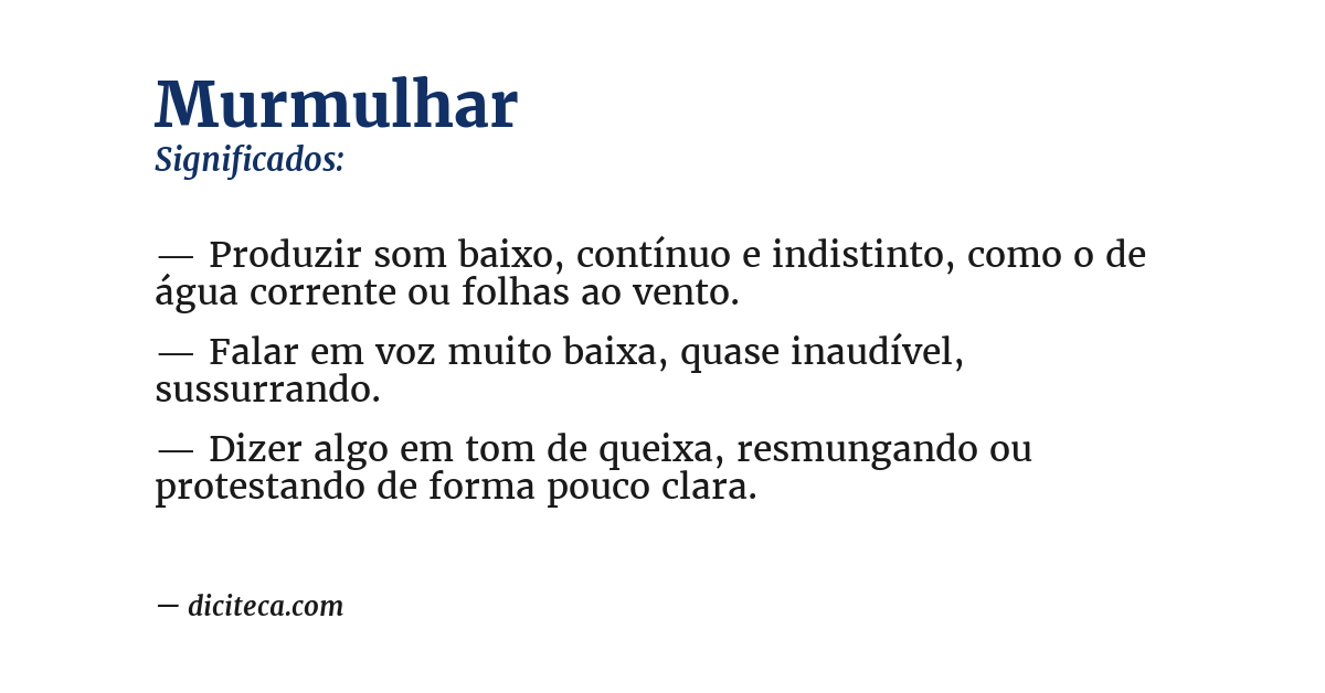 Significado de murmulhar