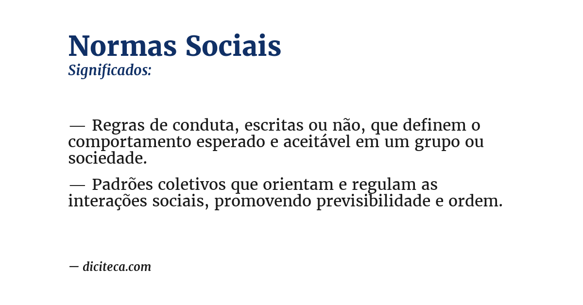 Significado de normas sociais