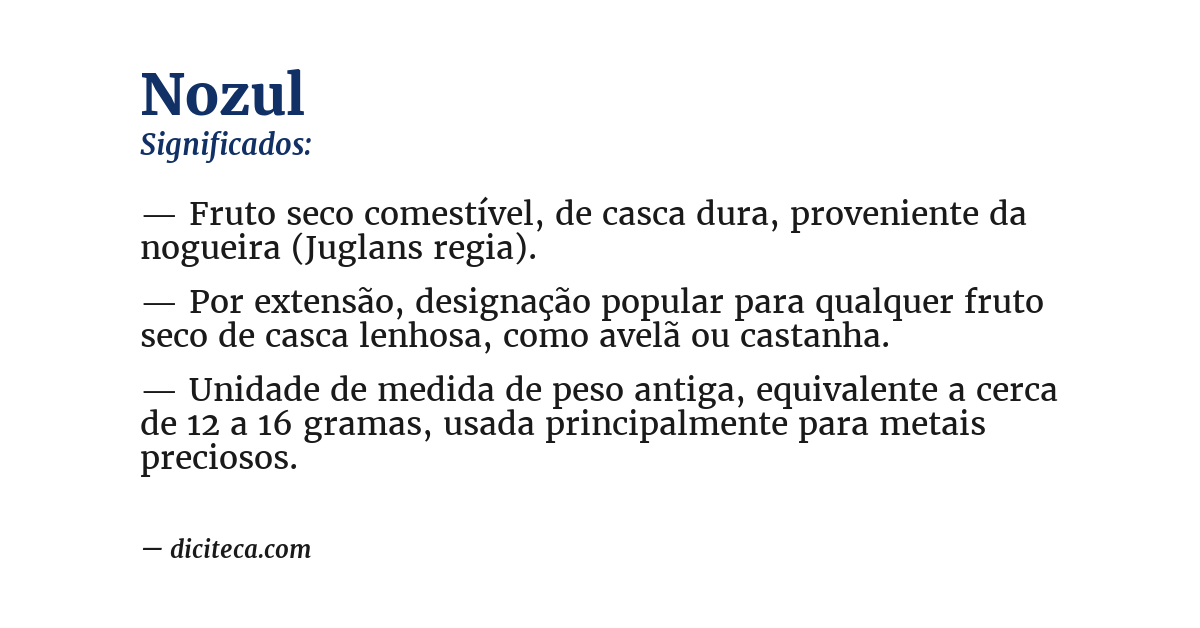 Significado de nozul