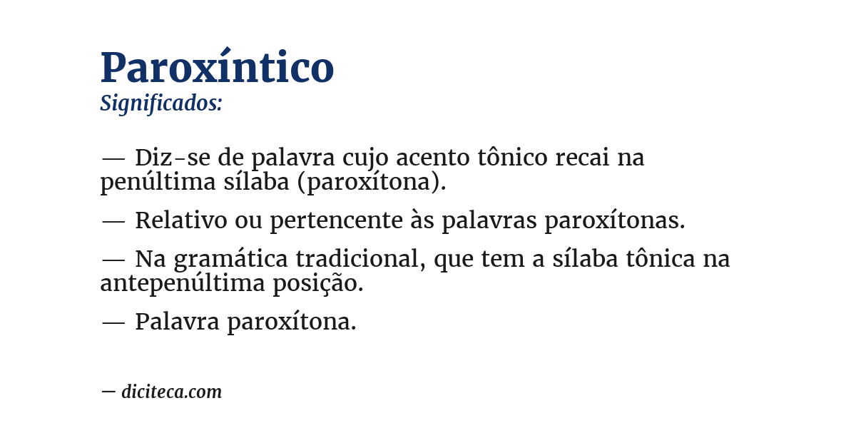Significado de paroxíntico