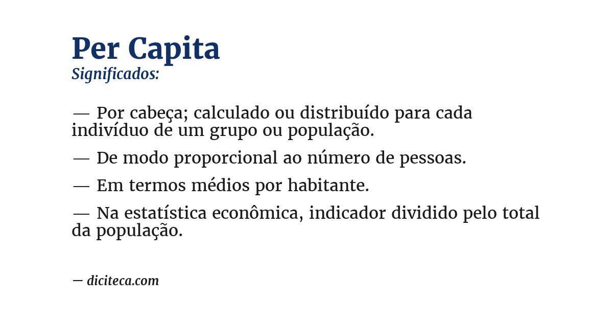 Significado de per capita