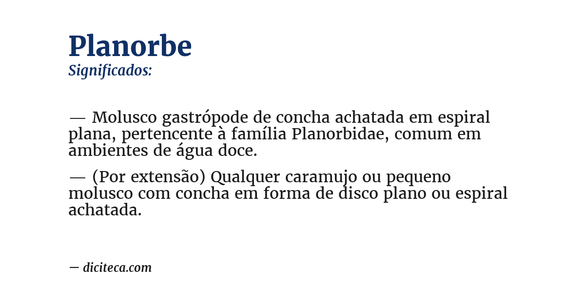 Significado de planorbe