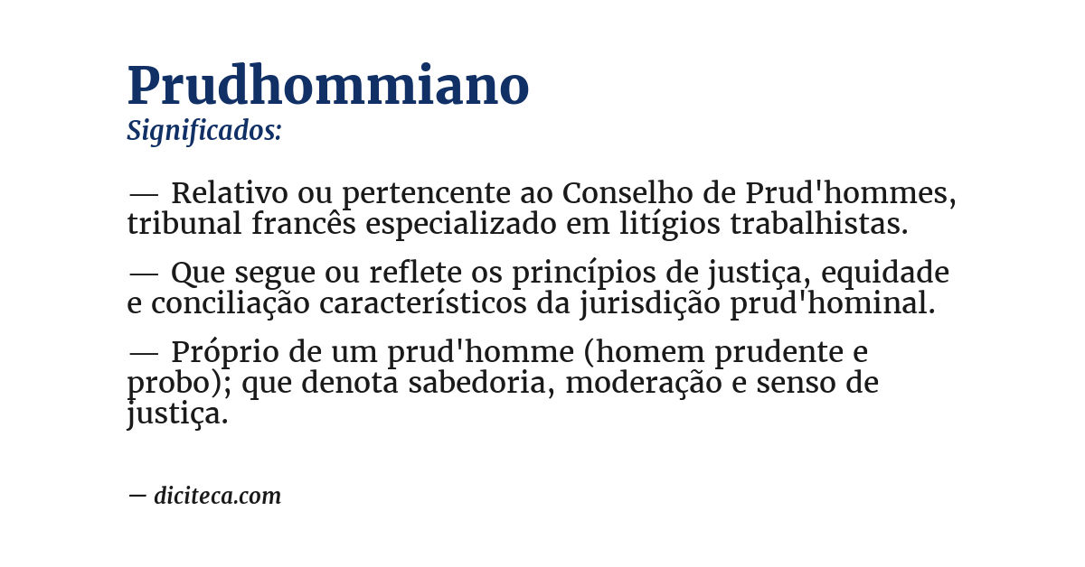 Significado de prudhommiano