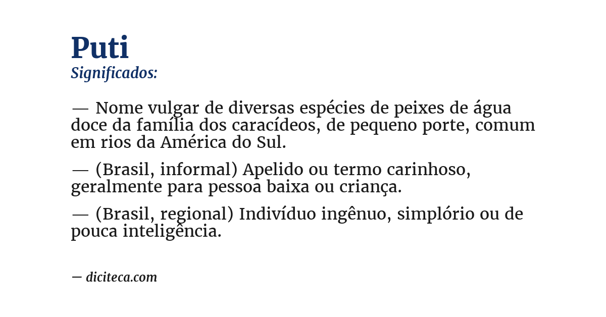 Significado de puti