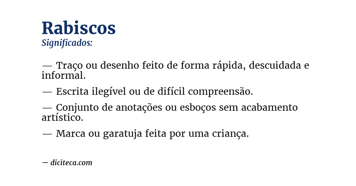 Significado de rabiscos