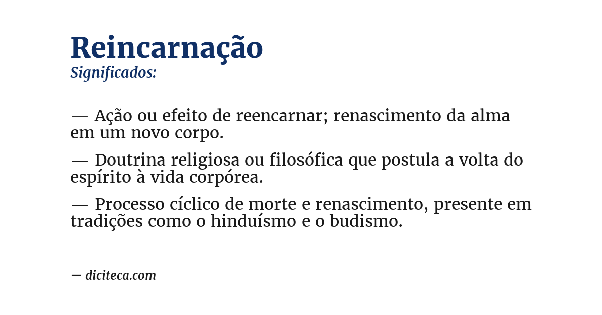 Significado de reincarnação