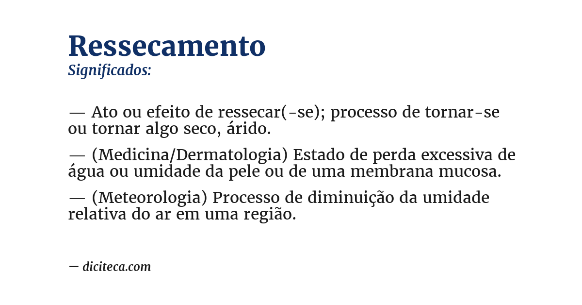Significado de ressecamento