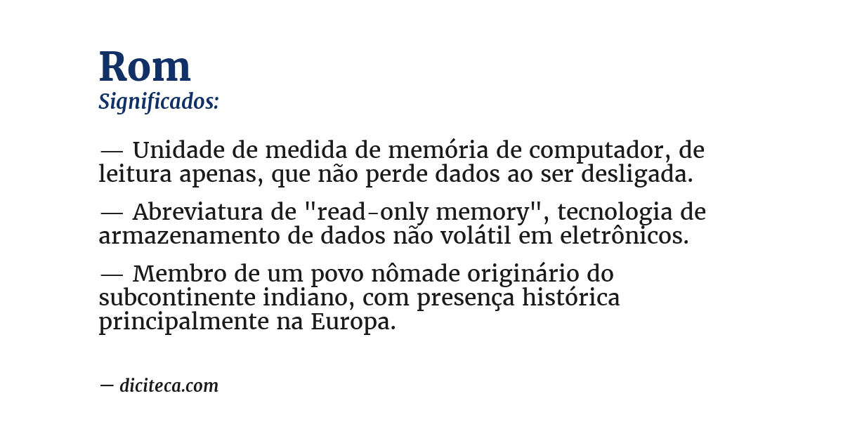 Significado de rom