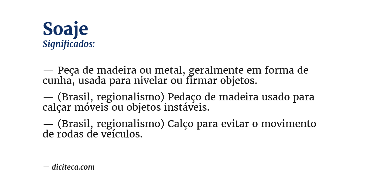 Significado de soaje