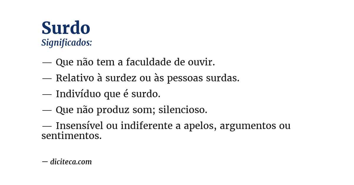 Significado de surdo