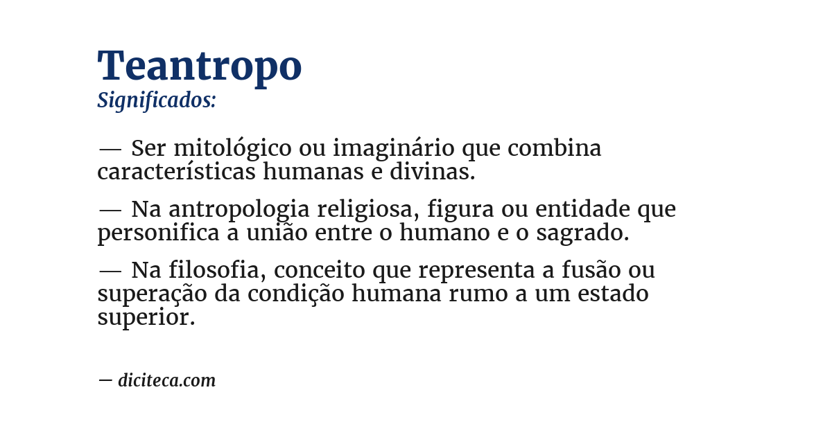 Significado de teantropo
