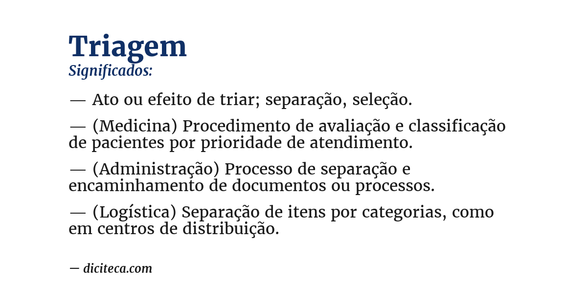 Significado de triagem