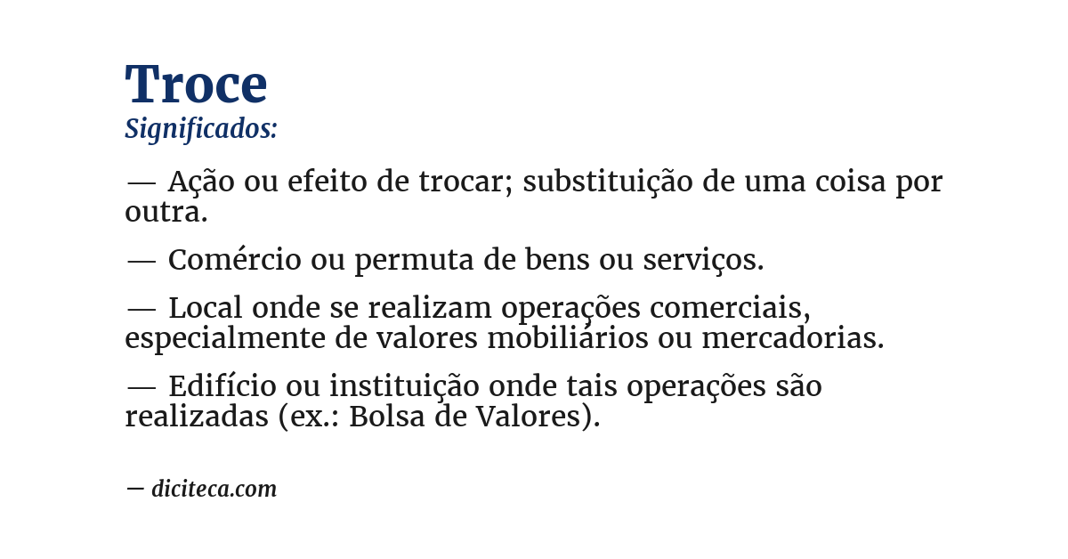 Significado de troce