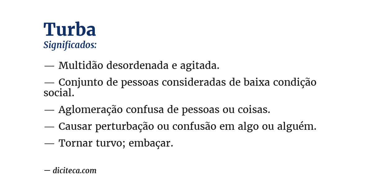 Significado de turba