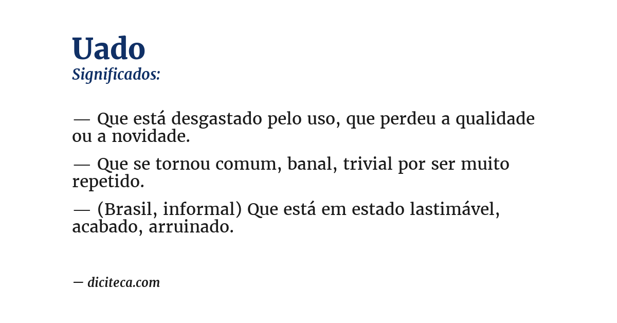 Significado de uado