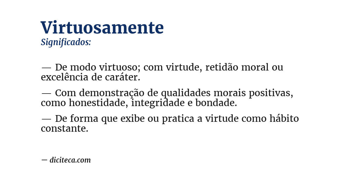 Significado de virtuosamente