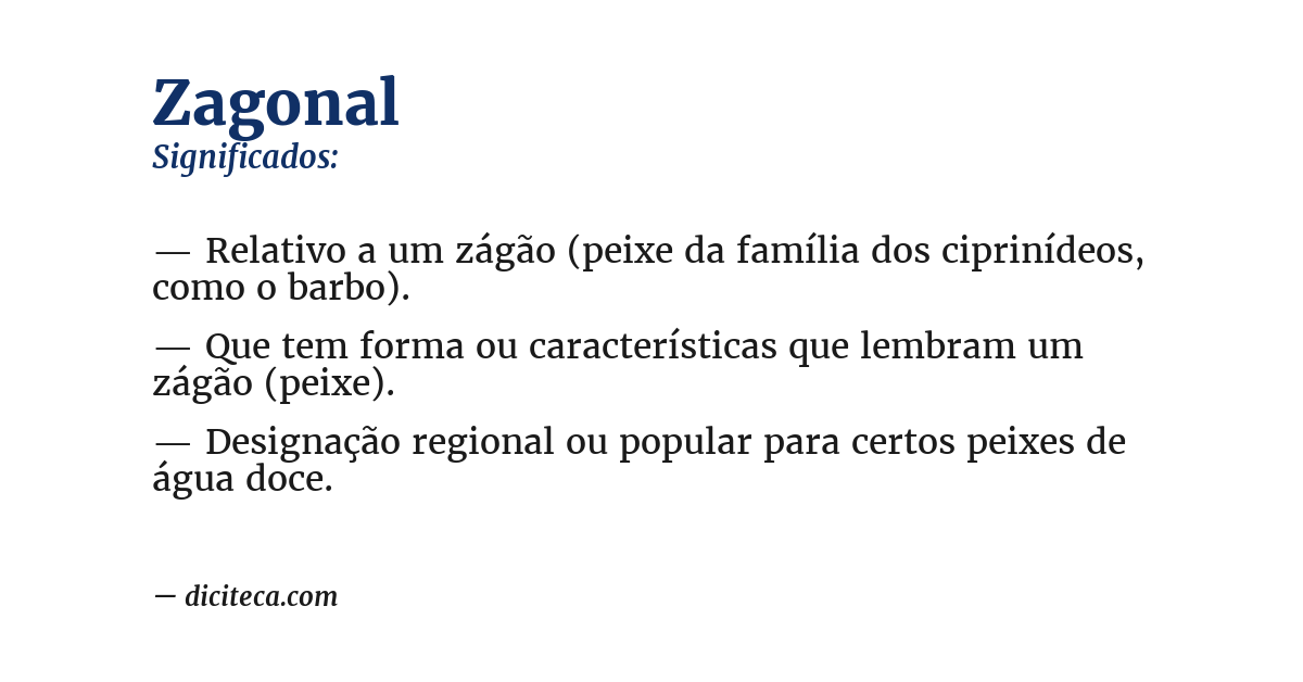 Significado de zagonal
