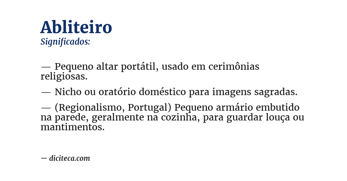 Significado de abliteiro