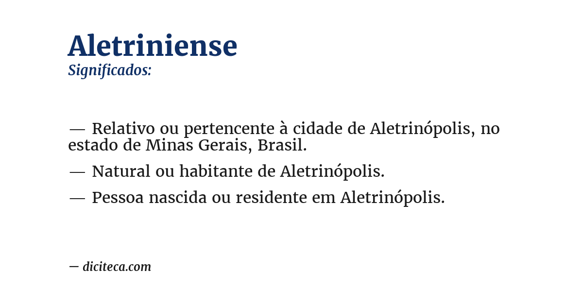Significado de aletriniense