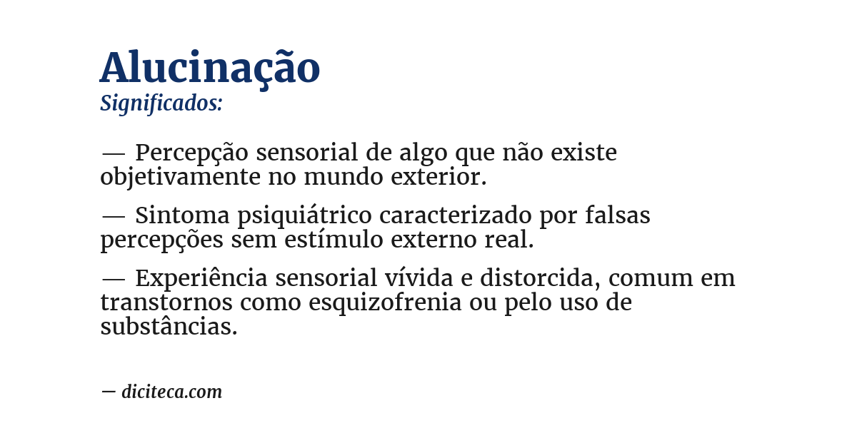 Significado de alucinação