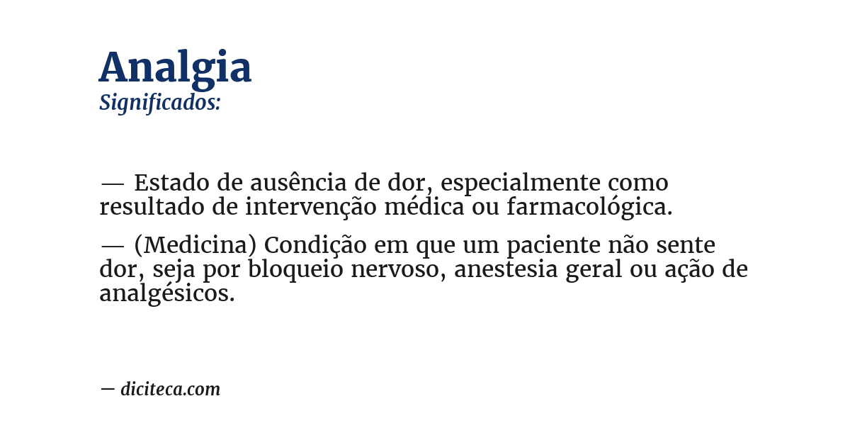 Significado de analgia