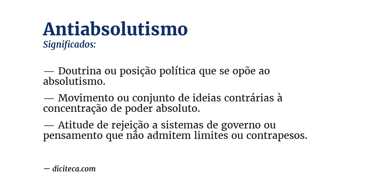 Significado de antiabsolutismo