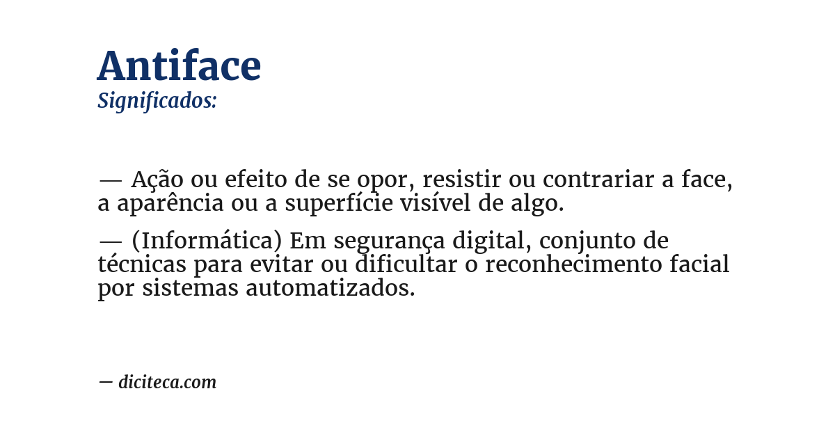 Significado de antiface