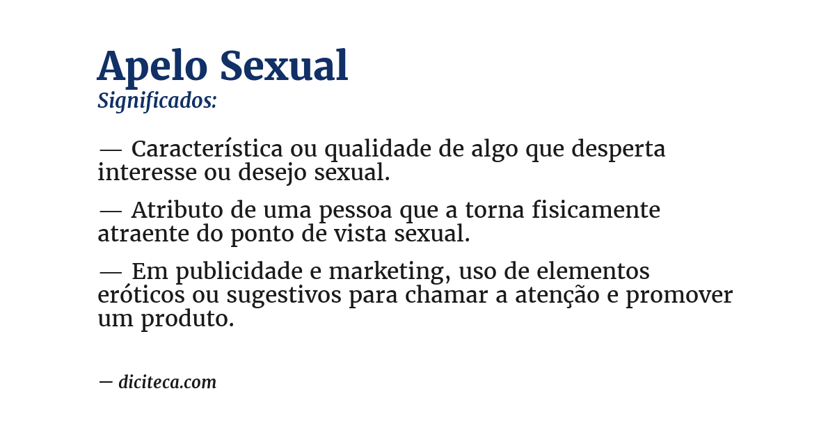 Significado de apelo sexual