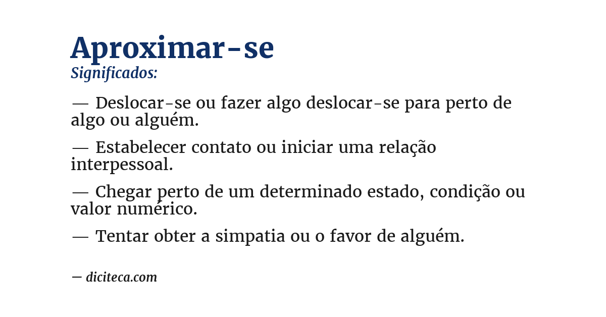 Significado de aproximar-se