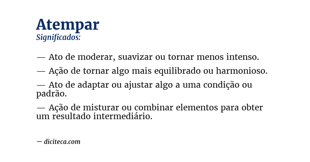 Significado de atempar