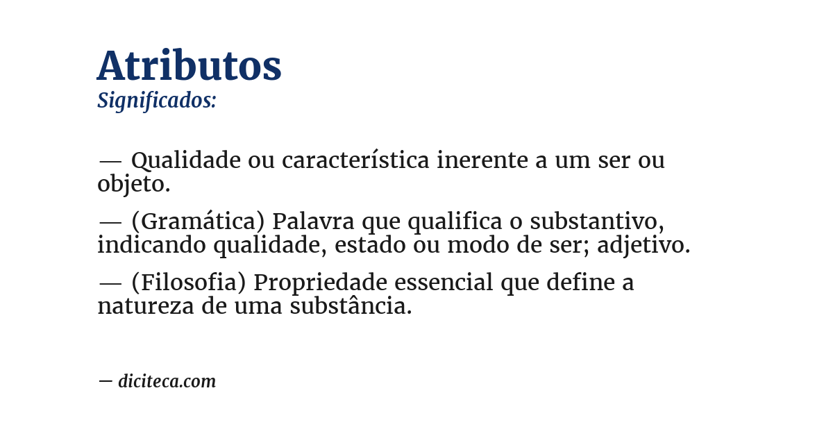 Significado de atributos