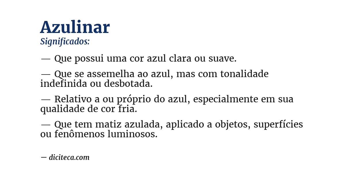 Significado de azulinar
