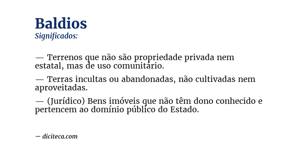 Significado de baldios