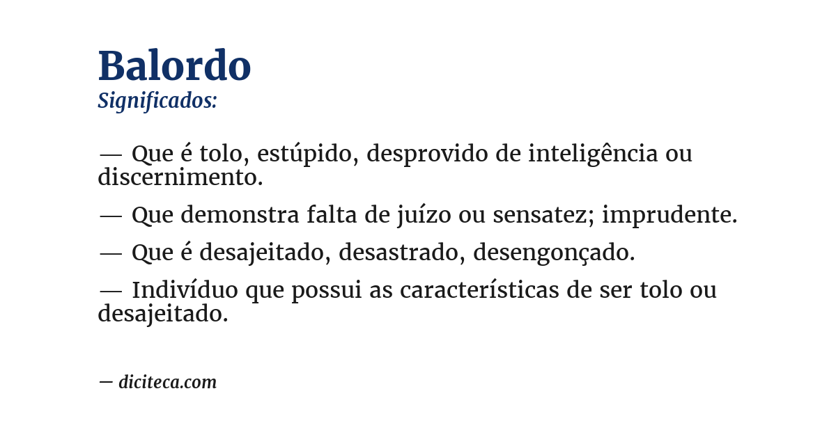 Significado de balordo