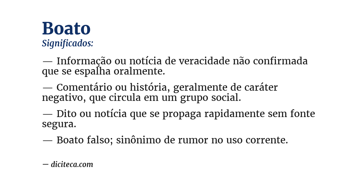 Significado de boato