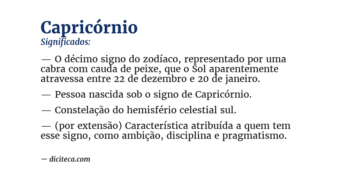 Significado de capricórnio