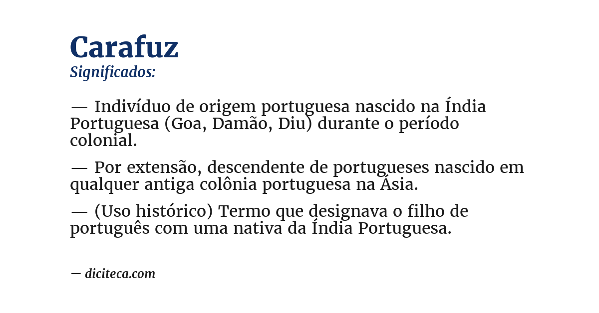 Significado de carafuz