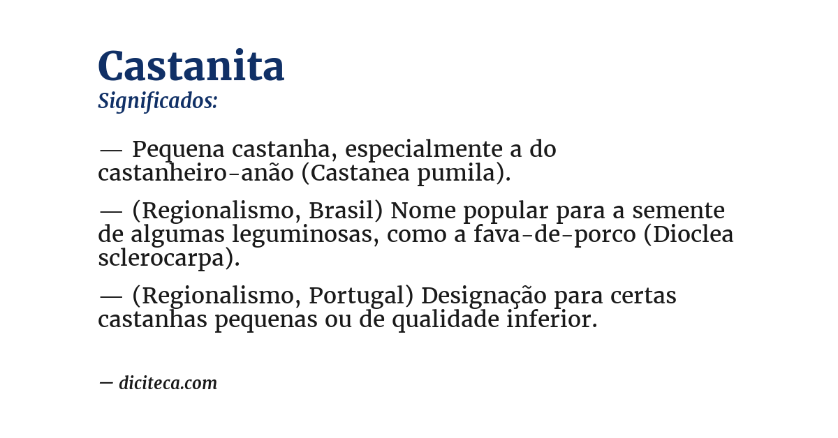 Significado de castanita