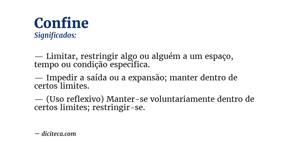 Significado de confine