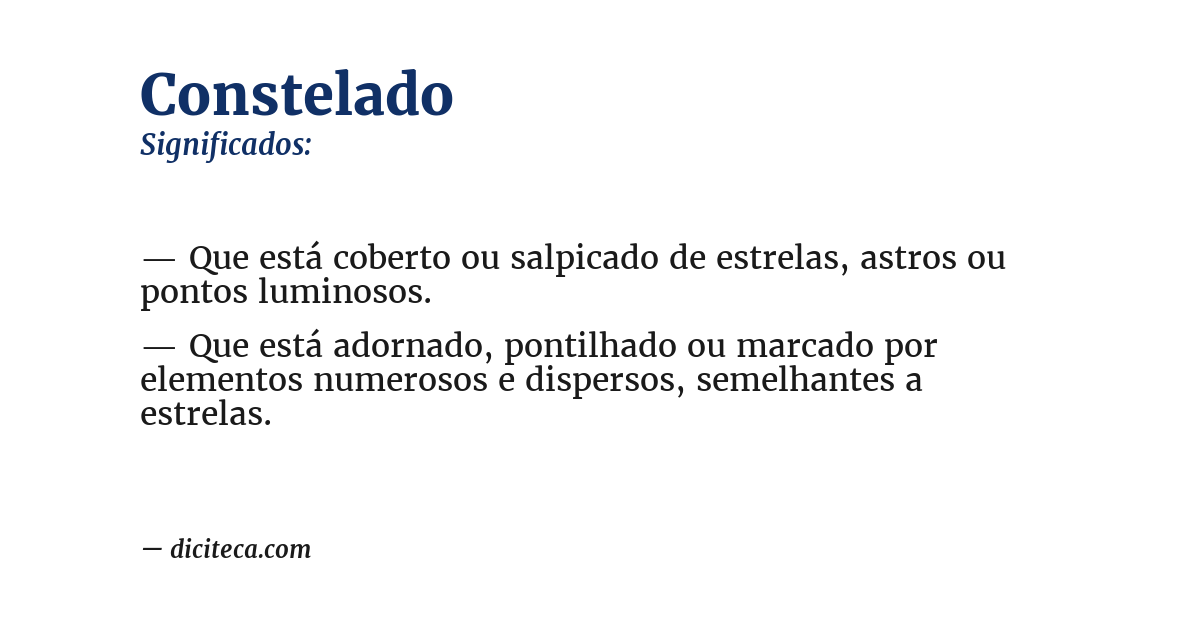 Significado de constelado
