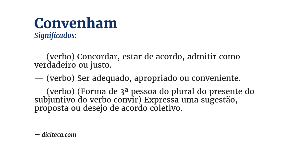 Significado de convenham
