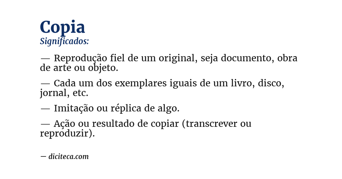 Significado de copia