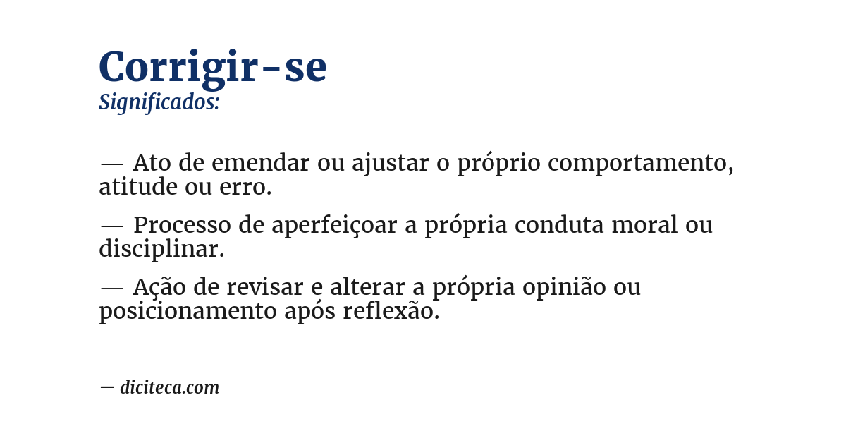 Significado de corrigir-se