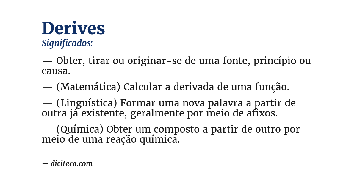 Significado de derives