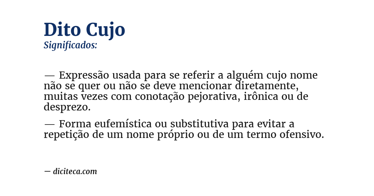 Significado de dito cujo