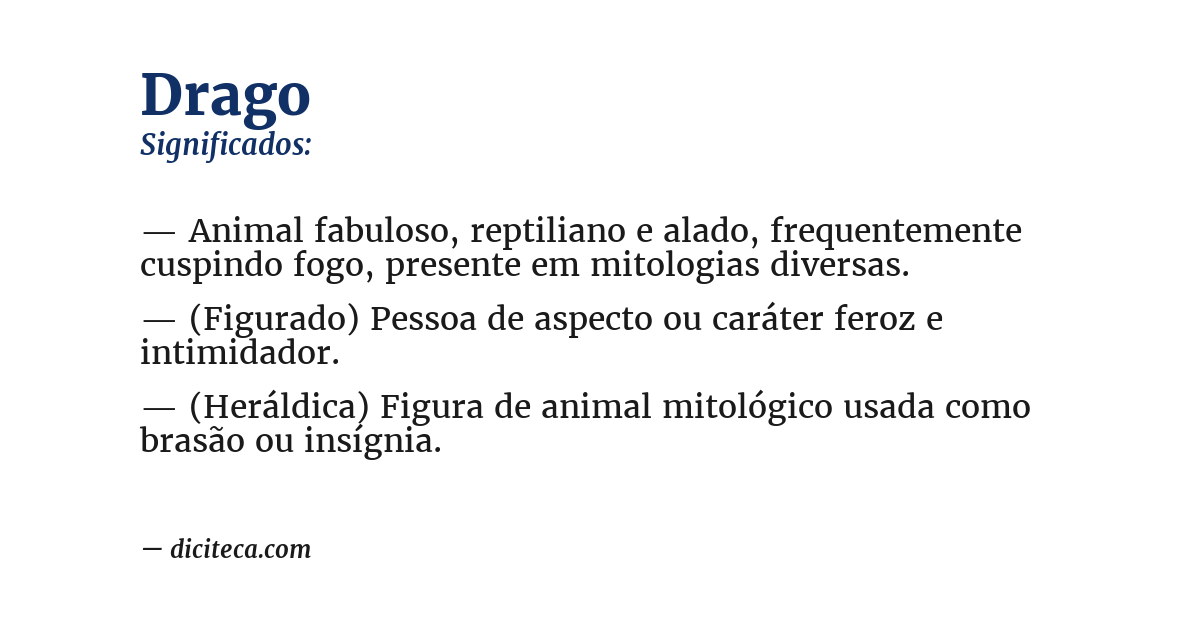 Significado de drago