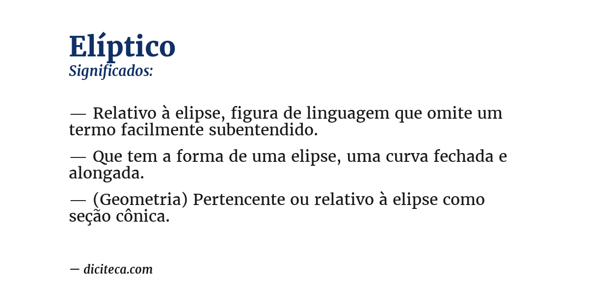 Significado de elíptico