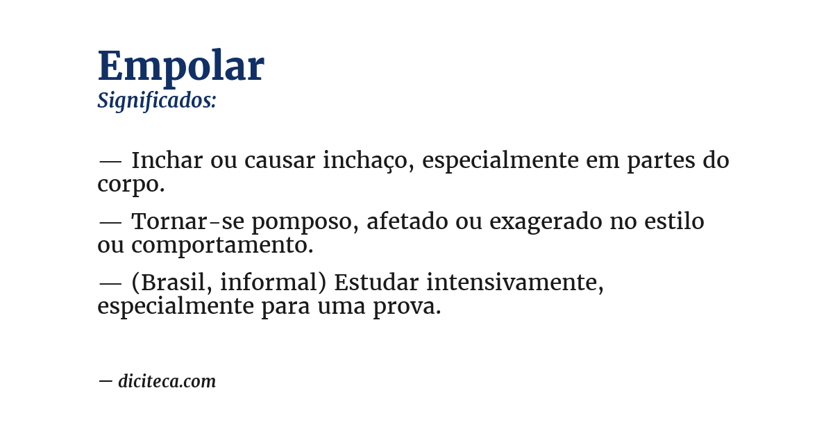 Significado de empolar