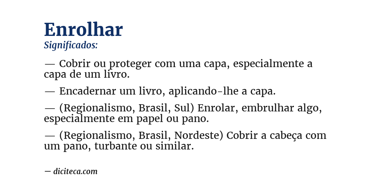 Significado de enrolhar