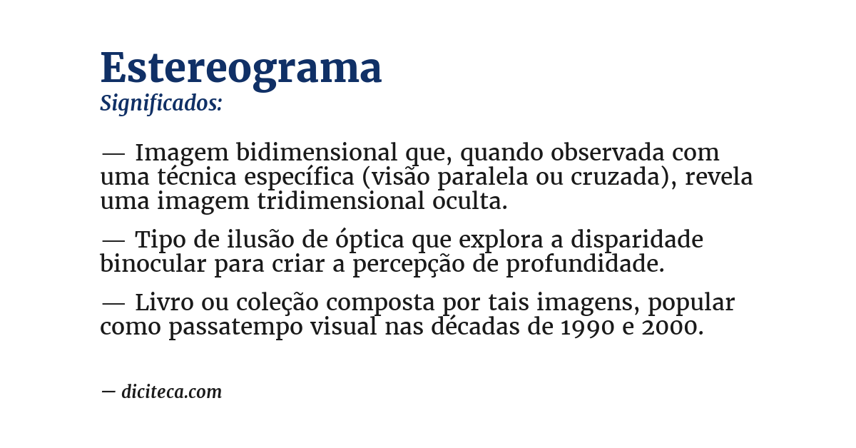 Significado de estereograma
